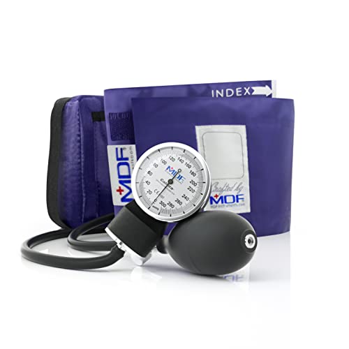 Book Cover MDFÂ® CalibraÂ® Aneroid Sphygmomanometer - Blood Pressure Monitor - Free-Parts-for-Life & 30-Year Warranty - Purple (MDF808M-08)
