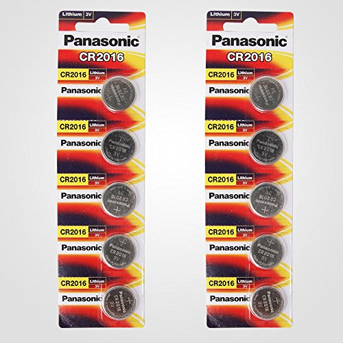 Book Cover Panasonic CR2016 3V Lithium Battery 2PACK X (5PC) =10 Single Use Batteries