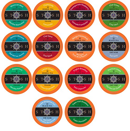 Book Cover Stash Tea Variety Pack Single-Cup Tea for Keurig K-Cup Brewers, 40 Count