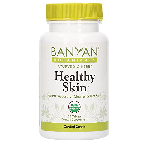 Book Cover Banyan Botanicals Healthy Skin - USDA Certified Organic - 90 Tablets - Daily Supplement for Radiant, Flawless Skin*