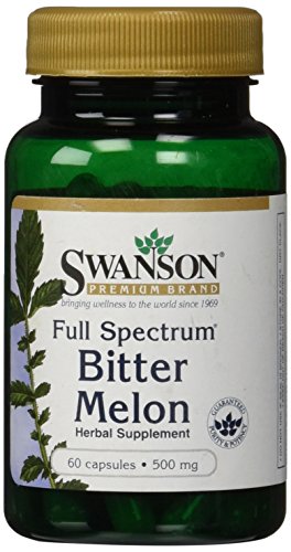 Book Cover Swanson Premium Full-Spectrum Bitter Melon 500mg -- 2 Bottles each of 60 Capsules