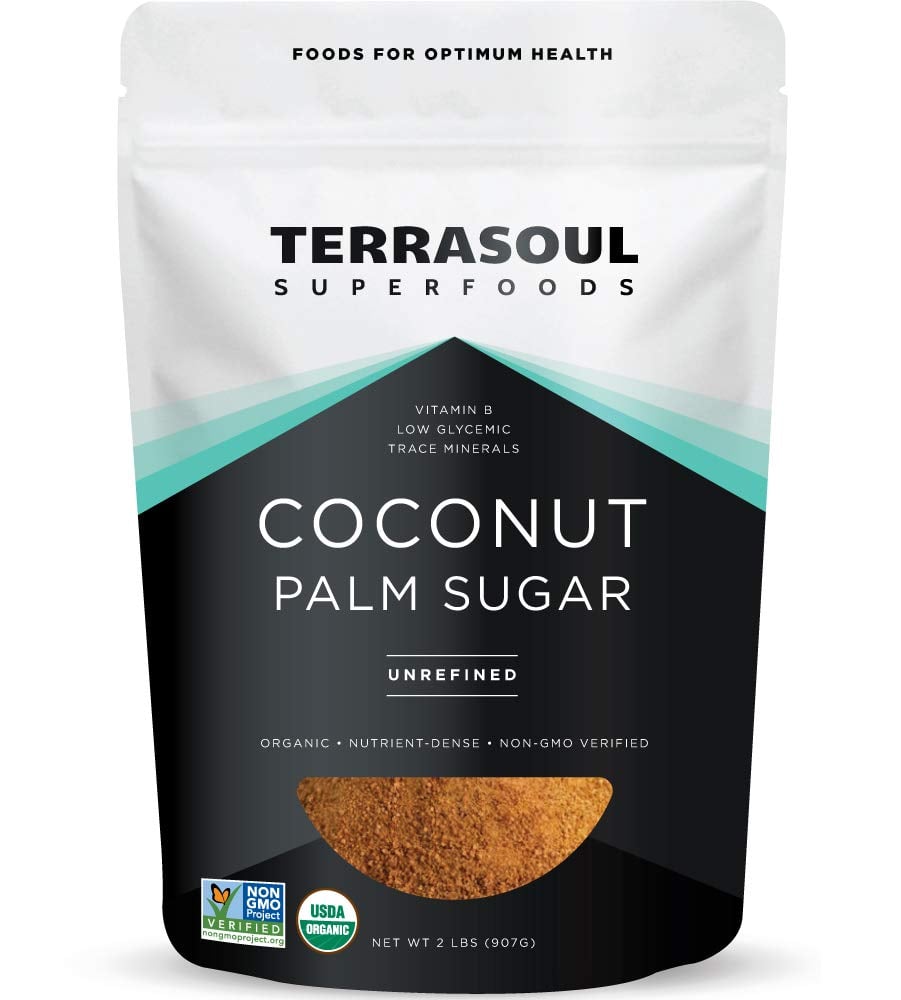 Book Cover Terrasoul Superfoods Organic Coconut Sugar, 2 Lbs - Low Glycemic | Unrefined | Trace Minerals 2 Pound (Pack of 1)