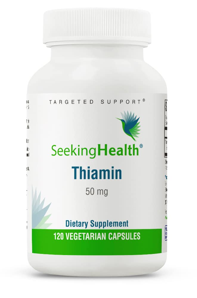 Book Cover Seeking Health Thiamin, Vitamin B1 Supplement, 50 mg Thiamine Hydrochloride, Supports Healthy Brain and Nervous System Functions, Digestive and Stress Response Support, Vegetarian (120 Capsules)*