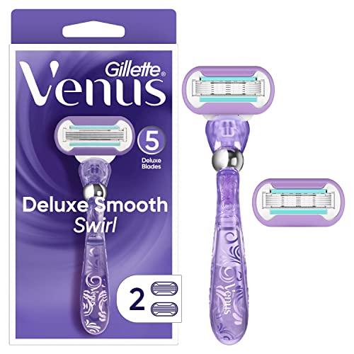 Book Cover Gillette Venus Extra Smooth Swirl Women's Razor - 1 Handle + 2 Refills (Packaging May Vary)