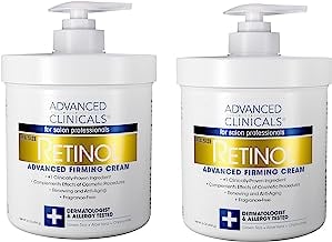 Book Cover Advanced Clinicals Retinol Cream. Spa Size for Salon Professionals. Moisturizing Formula Penetrates Skin to Erase the Appearance of Fine Lines & Wrinkles. Fragrance Free. (Two - 16oz)