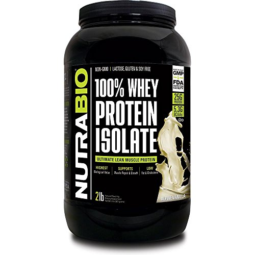 Book Cover NutraBio 100% Whey Protein Isolate (Vanilla, 2 Pounds)