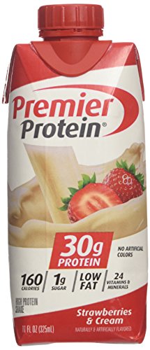 Book Cover Premier Protein High Protein Shake, Strawberry Cream (11 Fl. Oz., 12 Pack), 132 Oz