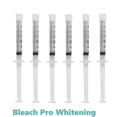 Book Cover Teeth Whitening Gel 44% Carbamide Peroxide, 6 Tooth Bleaching Gel Syringe Dispensers 6 pcs