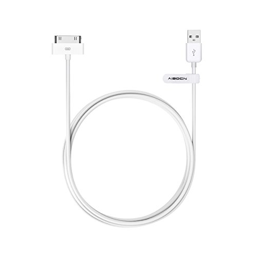 Book Cover Aibocn MFi Certified 30Pin Sync Charging Cable for iPod Classic iPod Nano iPod Touch iPhone 4S 4 iPad 3 2 1-4Feet/1.2 Meters