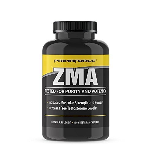 Book Cover PrimaForce ZMA Supplement for Men and Women, 180 Capsules - Zinc, Magnesium and Vitamin B6 for Muscle Recovery & Sleep