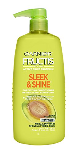 Book Cover Garnier Fructis Sleek & Shine Conditioner for Frizzy Hair, 33.8 Ounce Bottle