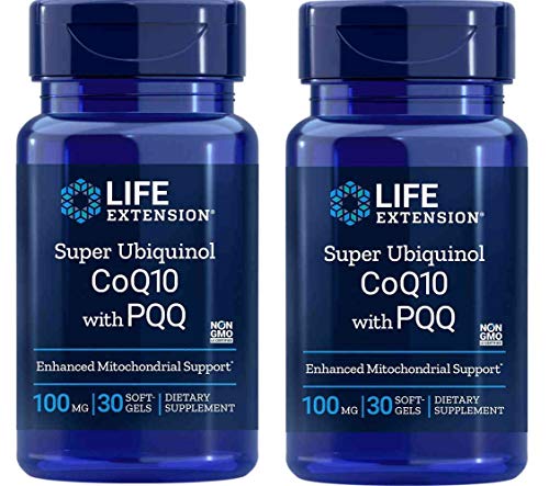 Book Cover Life Extension Super Ubiquinol CoQ10 with PQQ, 30 Softgels. Pack of 2 Bottles