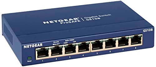 Book Cover NETGEAR 8-Port Gigabit Ethernet Unmanaged Switch (GS108) - Desktop, and ProSAFE Limited Lifetime Protection