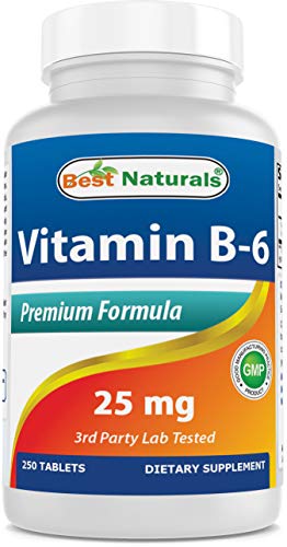 Book Cover Best Naturals Vitamin B-6 25 Mg Tablets, 250 Count