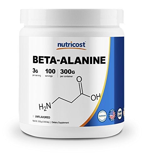Book Cover Nutricost Beta Alanine Powder 300 Grams (10.6oz) - 3 Grams Per Serving