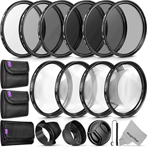 Book Cover 58MM Complete Lens Filter Accessory Kit for CANON EOS Rebel T6i T6 T5i T5 T4i T3i SL1 DSLR Camera