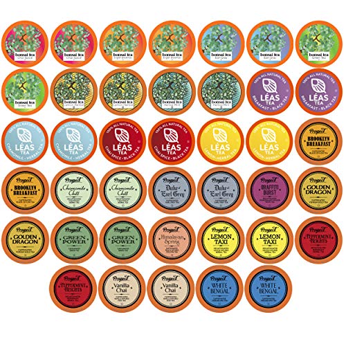 Book Cover Two Rivers Assorted Tea Sampler Variety Pack for Keurig K-Cup Brewers, 40 Count