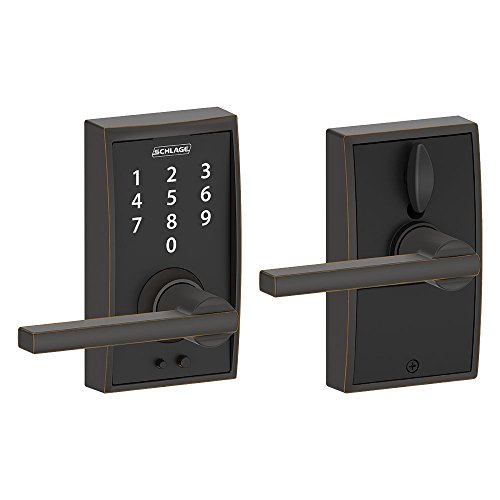 Book Cover Schlage Touch Century Lock with Latitude Lever (Aged Bronze) FE695 CEN 716 LAT