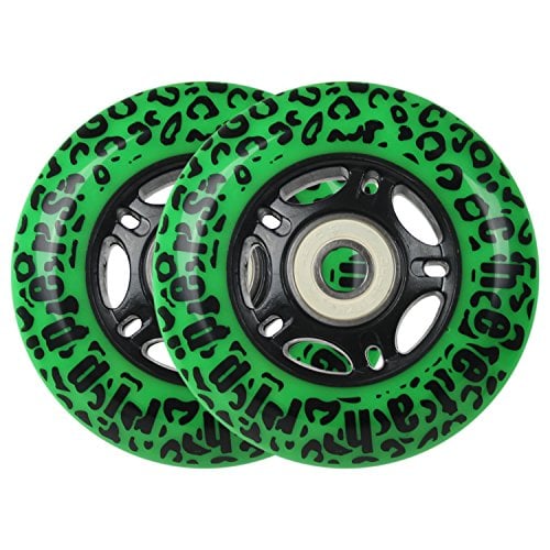 Book Cover Cheetah Rippers Green Cheetah Wheels For Ripstick Ripstik Wave Board Abec 9 76Mm 89A Outdoor