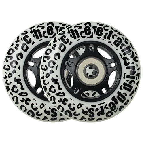 Book Cover WHITE CHEETAH Wheels for RIPSTICK ripstik wave board ABEC 9 76MM 89A OUTDOOR Model: DECK