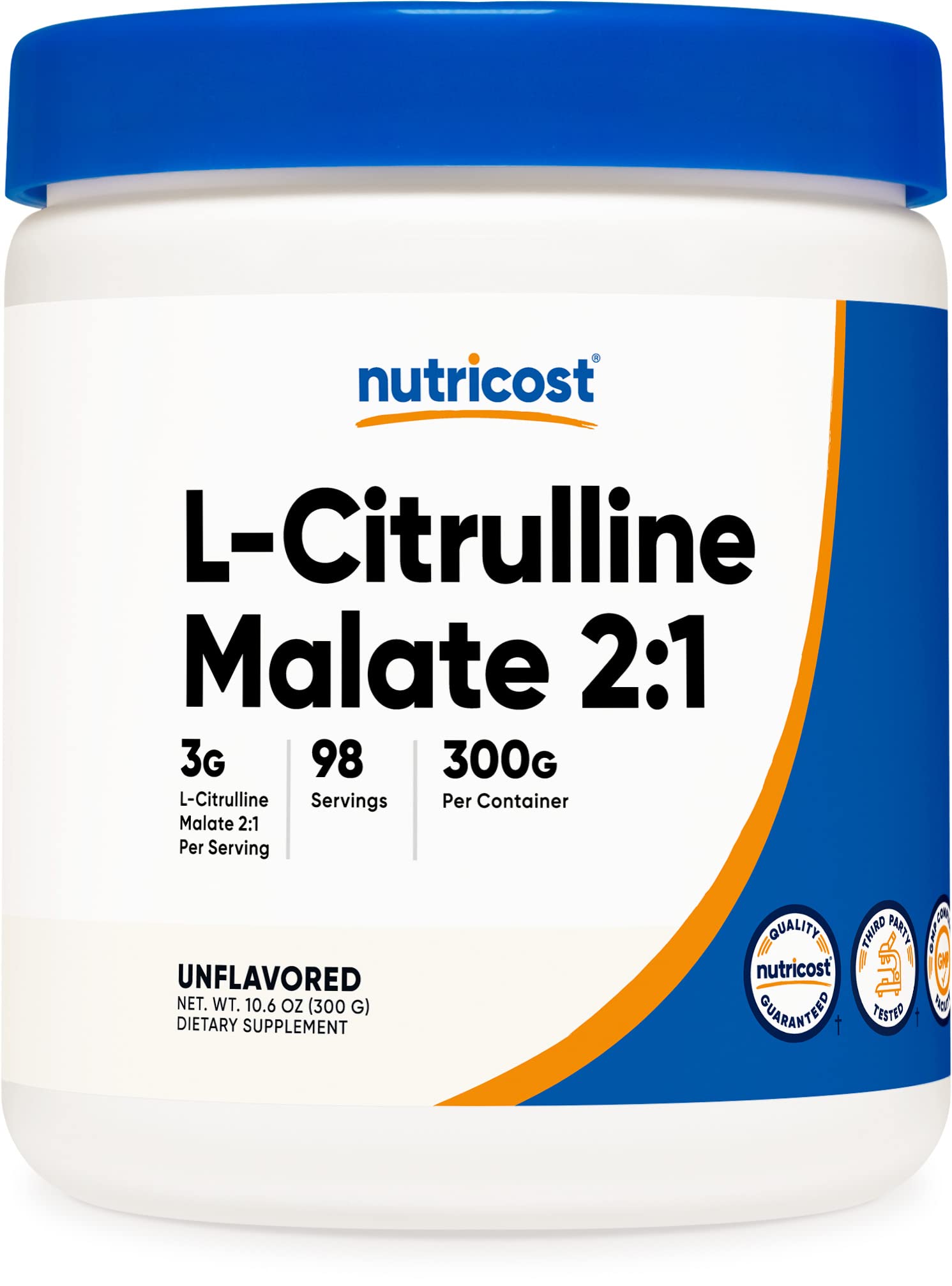 Book Cover Nutricost L-Citrulline Malate (2:1) Powder (300 Grams) 98.0 Servings (Pack of 1)