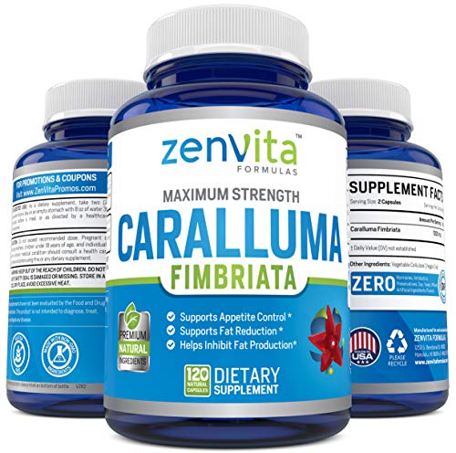 Book Cover Pure Caralluma Fimbriata Extract 1200 mg - 120 Capsules, Non-GMO & Gluten Free, Maximum Strength Natural Weight Loss Supplement, Diet Pills That Work Fast for Women and Men