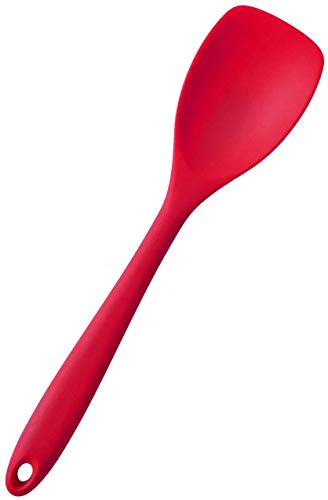 Book Cover StarPack Basics Silicone Spoonula/Spatula Spoon, High Heat Resistant to 480Â°F, Hygienic One Piece Design, Non Stick Rubber Cooking Utensil (Cherry Red)