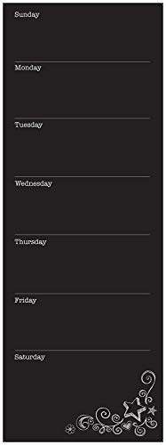 Book Cover Wallies Vinyl Wall Decals, Peel and Stick Weekly Calendar Chalkboard Wall Decal, 9'' x 25''
