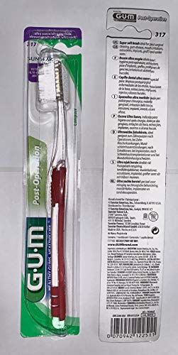 Book Cover GUM 317 Post-Surgical Toothbrush - Super Soft - (Colors May Vary) by Sunstar