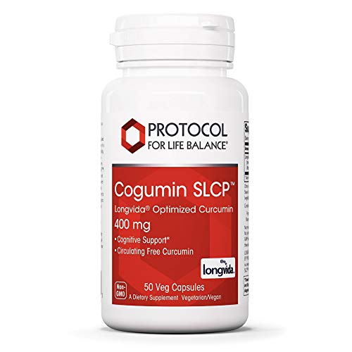 Book Cover PROTOCOL FOR LIFE BALANCE - Cogumin SLCP Longvida Optimized Curcumin 400 mg - 50 Veg Capsules