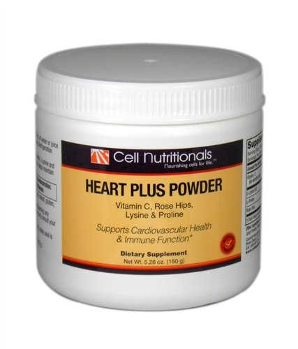 Book Cover Heart Plus Powder Vitamin C, Rose Hips, Lysine & Proline **Use Within 40 Days of Opening**