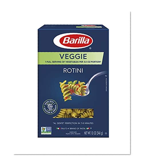 Book Cover Barilla Veggie Pasta, Rotini Pasta, 12 Ounce (Pack of 8)