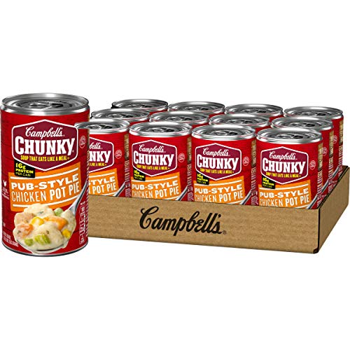 Book Cover Campbell's Chunky Soup, Pub-Style Chicken Pot Pie Soup, 18.8 Ounce Can (12 Pack)