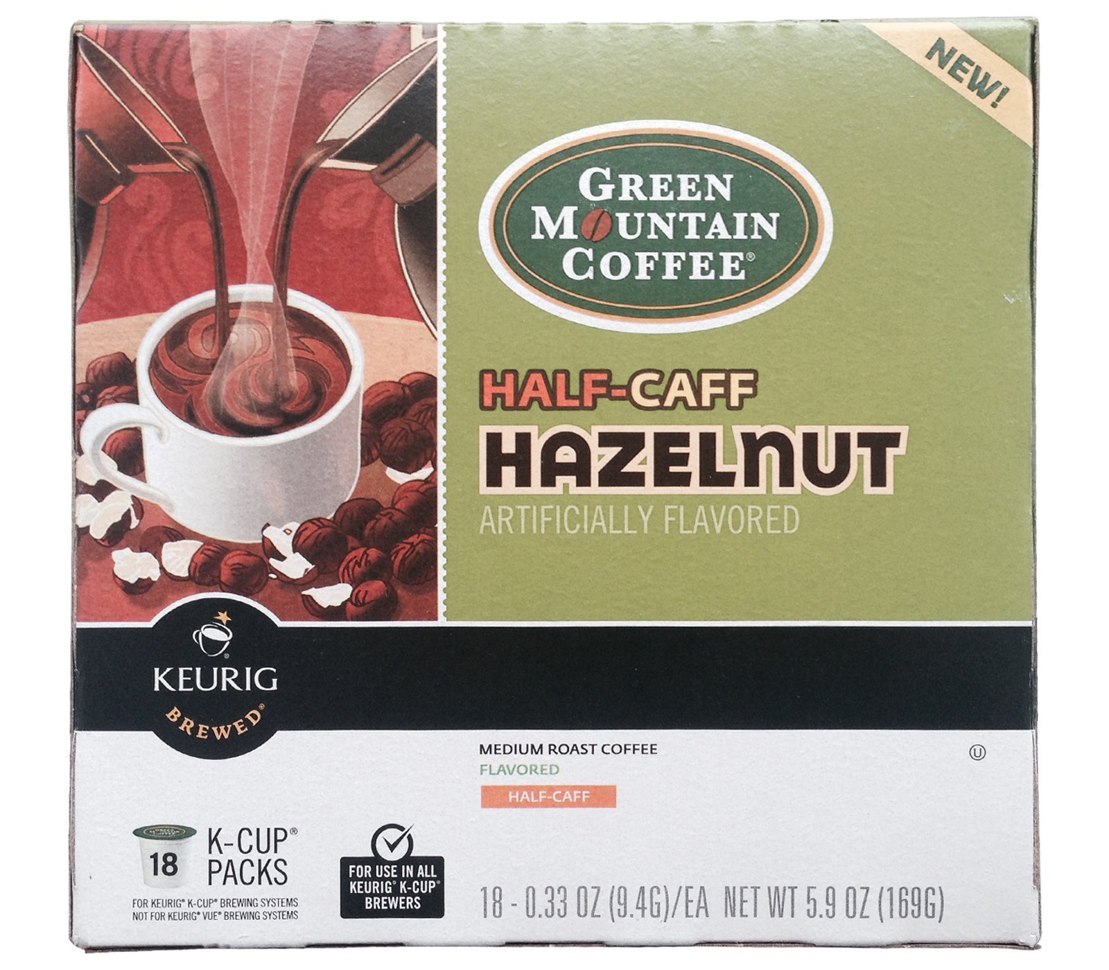 Book Cover Green Mountain Half-caff Hazelnut K-cups