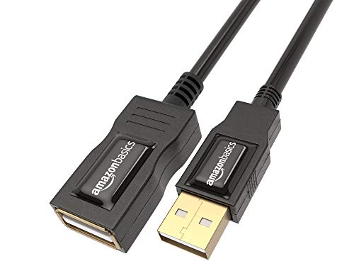 Book Cover Amazon Basics USB 2.0 Extension Cable - A-Male to A-Female Adapter Cord - 3.3 Feet (1 Meters)