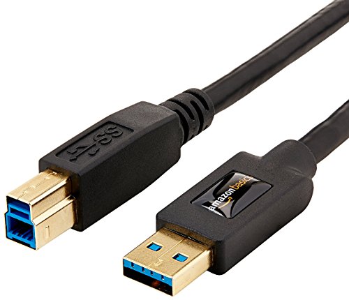 Book Cover AmazonBasics USB 3.0 Cable - A-Male to B-Male Adapter Cord - 3 Feet (0.9 Meters)