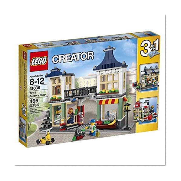 Book Cover LEGO Creator 31036 Toy and Grocery Shop, 3-in-1 Building Toy Set (Toy Store, Grocery Shop, or Newspaper Stand / Post Office), 466 Pieces