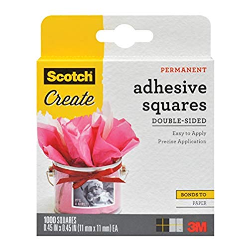 Book Cover Scotch Brand 009-1000-CFT Scotch Photo Splits Double-Sided Adhesive Mounting Squares, 0.45 by 0.45-Inch