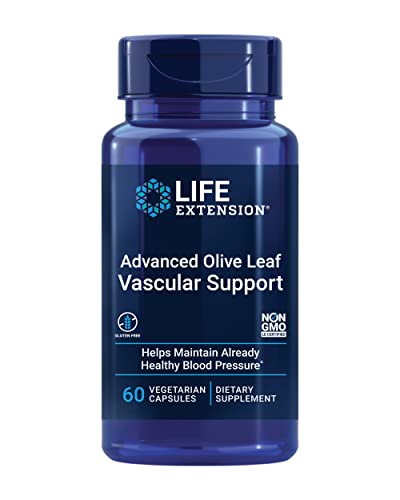 Book Cover Life Extension Advanced Olive Leaf Vascular Support Promotes Cardiovascular & Circulatory Health – Gluten-Free, Non-GMO, Vegetarian – 60 Vegetarian Capsules