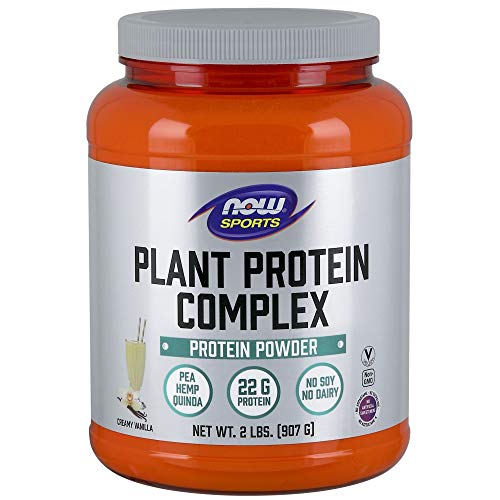 Book Cover NOW Sports Nutrition, Plant Protein Complex Powder 22 G, Creamy Vanilla, 2-Pound