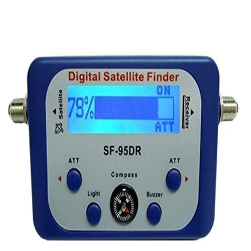 Book Cover AGPtek Good For Campers Digital Satellite Signal Meter Finder Meter For Dish Network Directv FTA LCD Graphic Display Backlight Compass Buzzer Control