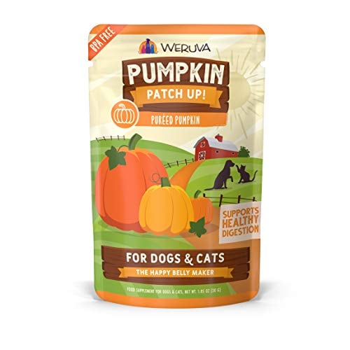 Book Cover Weruva Pumpkin Patch Up!, Pumpkin Puree Pet Food Supplement for Dogs & Cats, 1.05 Ounce (Pack of 12), Orange (0805)
