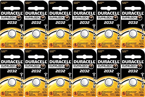 Book Cover Duracell DL2032 Lithium Coin Battery, 2032 Size, 3V, 230mAh Capacity Pack of 12