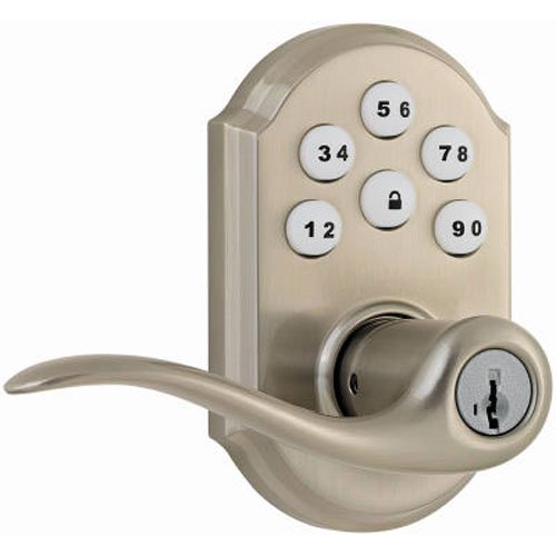 Book Cover Kwikset 99110-008 SmartCode Electronic Lock with Tustin Lever Featuring SmartKey, Satin Nickel