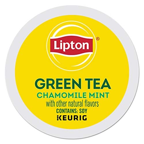 Book Cover Lipton Soothe Green Tea with Chamomile and Mint single serve K-Cup pods for Keurig brewers, 96 Count