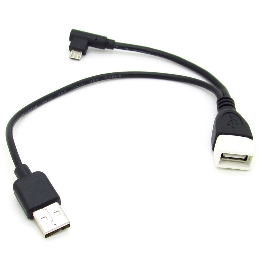 Book Cover JIUWU Micro USB Male to USB Female Host OTG Cable + USB Power Cable Y Splitter