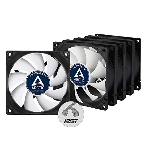 Book Cover ARCTIC F8 PWM PST (5 Pack) - 80 mm PWM PST Case Fan with PWM Sharing Technology (PST), Very Quiet Motor, Computer, Fan Speed: 300-2000 RPM - Black/White