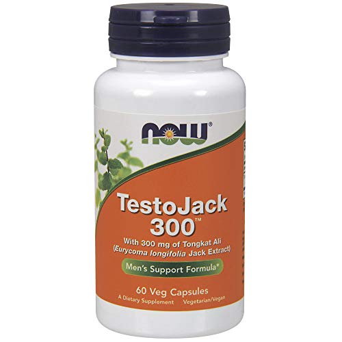 Book Cover NOW Supplements, TestoJack 300 with 300 mg of Tonkat Ali (Eurycoma longifolia Jack Extract), 60 Veg Capsules