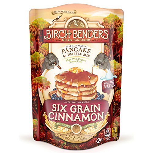 Book Cover Birch Benders - Pancake and Waffle Mix Six Grain Cinnamon - 16 oz.