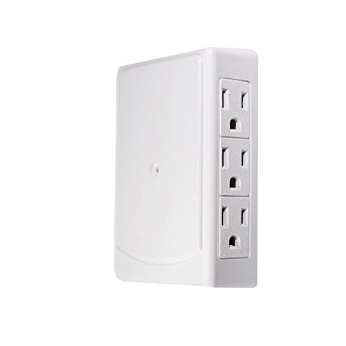 Book Cover GoGreen Power GG-16000TSM - 6 Outlet Side Mount Wall Tap Adapter, White